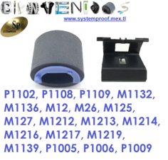 KIT HP Roller + Pad P1102, P1108, P1109, M1132, M1136, M12, M26, M125, M127, M1212, M1213, M1214, M1216, M1217, M1219, M1139, P1005, P1006, P1009